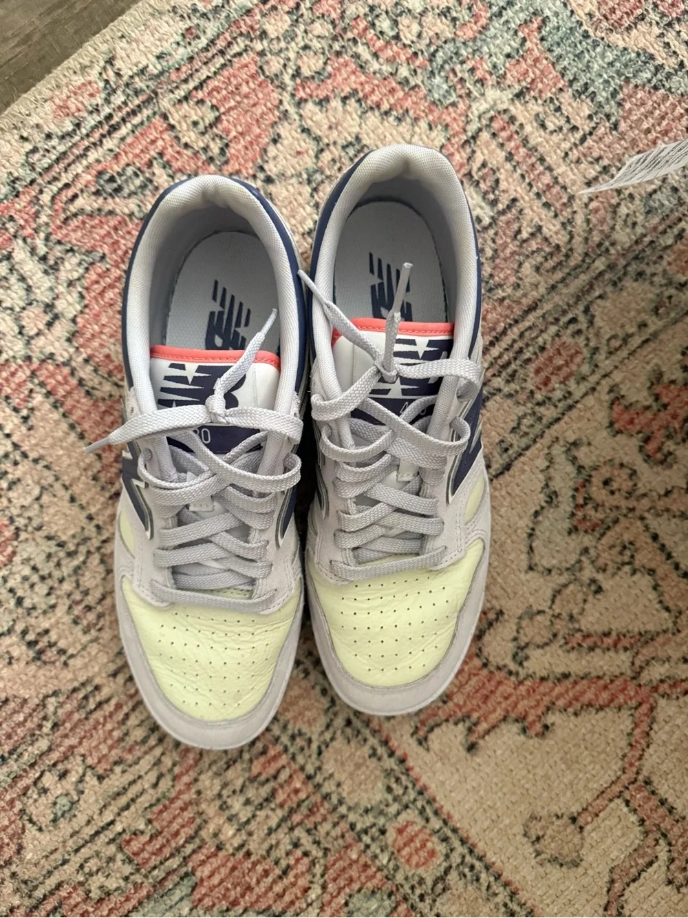 New Balance Gray & Pale Yellow Sneaker